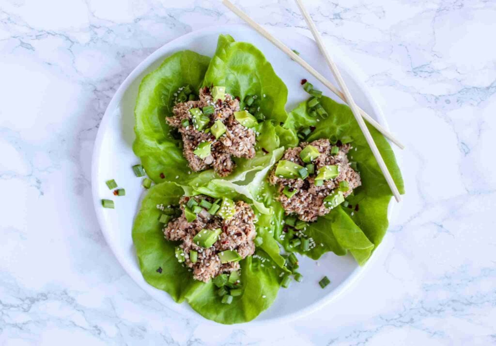 Salmon Avocado Lettuce Wraps