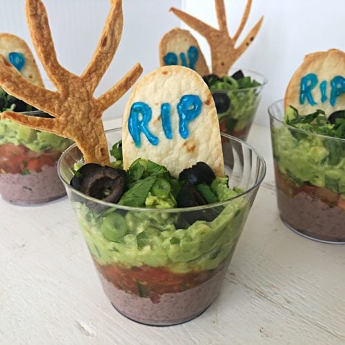 halloween vegan graveyard taco cups