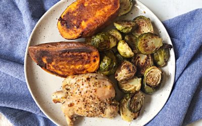 One Pan Roasted Chicken and Potatoes for an easy dinner