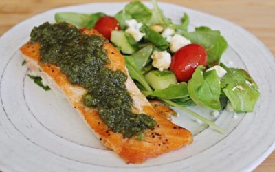 Salmon with Walnut Pesto Recipe for an easy dinner tonight