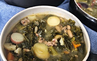 This Healthy Turkey Sausage and Kale Soup is fabulous