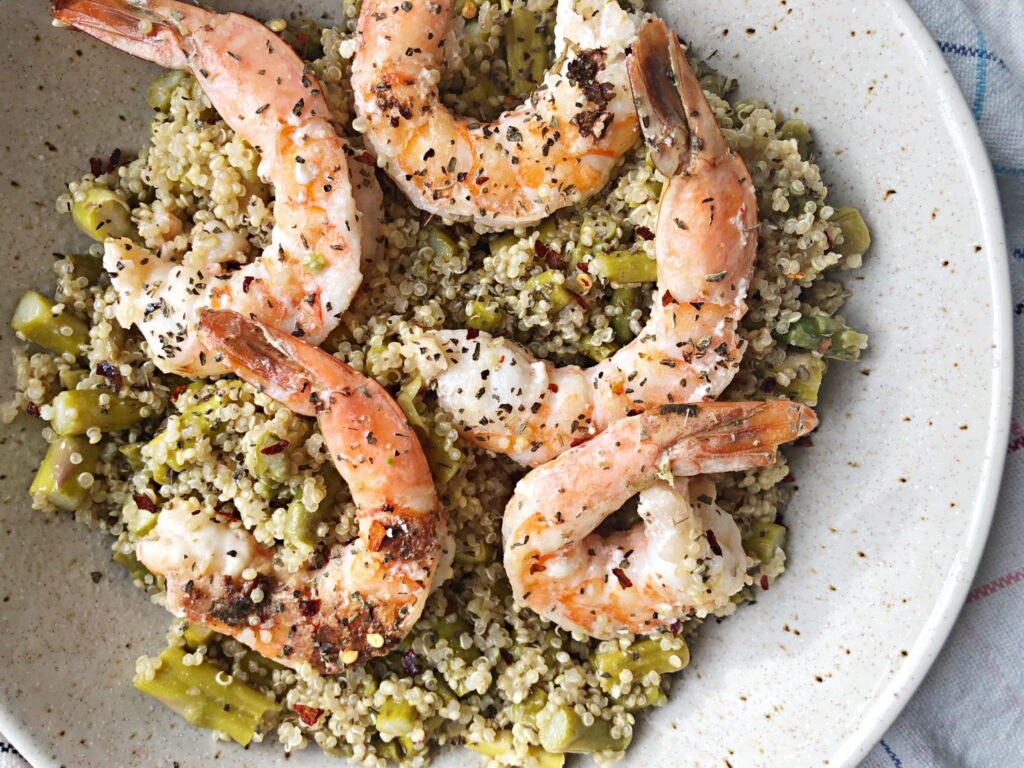 Shrimp Asparagus Quinoa