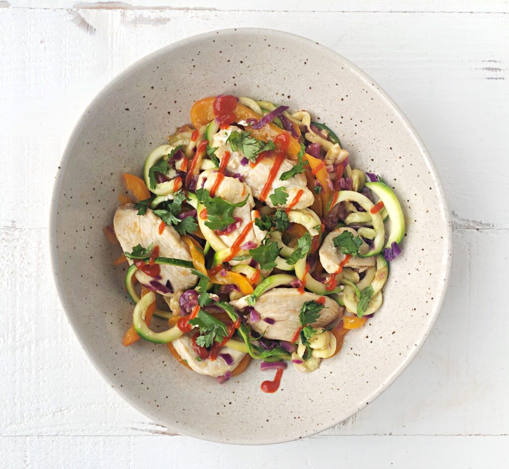 Ginger Chicken Zoodles
