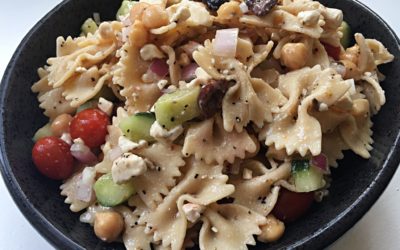 DIY Vegetarian Greek Pasta Salad is a great way to use leftovers!