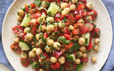 Chickpea Tomato Cucumber Salad for a Quick and Easy Summertime Treat