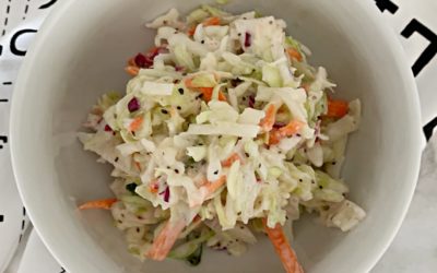 Healthy Greek Yogurt Coleslaw for your next picnic