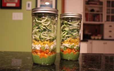 Zucchini Noodle Mason Jar Salad