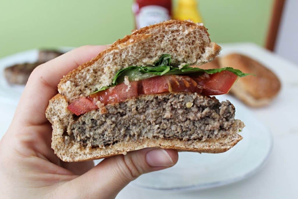 blended mushroom burger