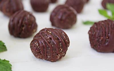 Chocolate Mint Cookie Bites will remind you of girl scout cookies