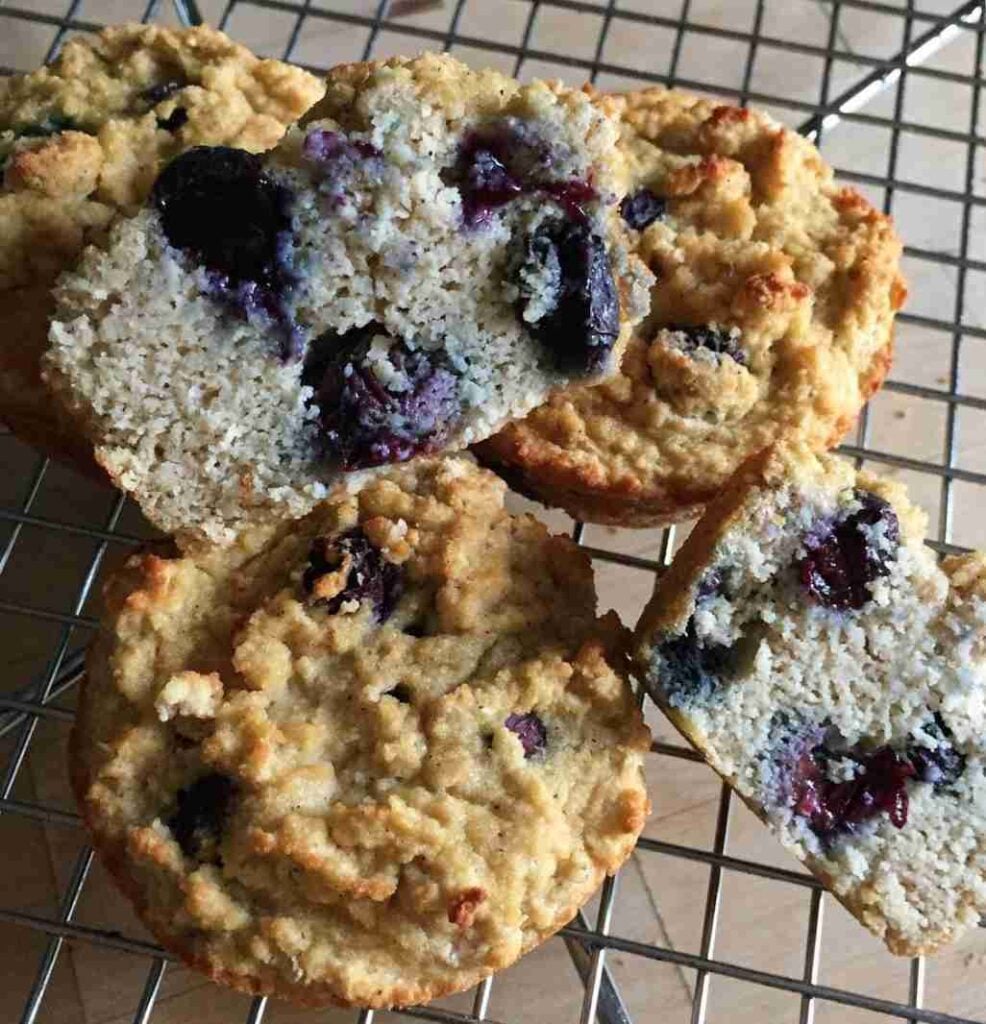blueberry coconut flour muffins