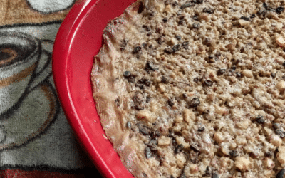 Baked Almond Chocolate Oatmeal for Breakfast or a Snack