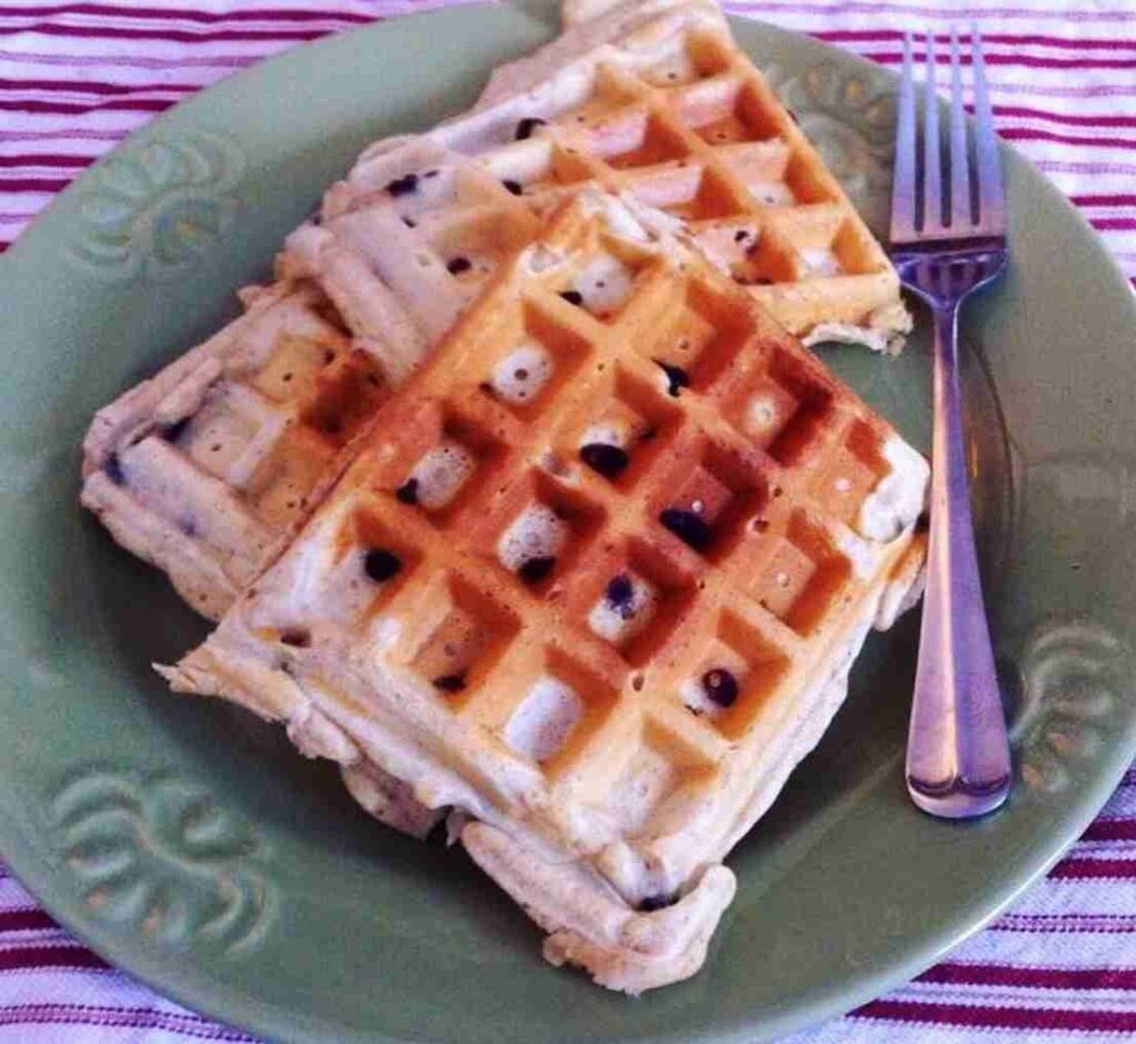 Blueberry Almond Flour Waffles