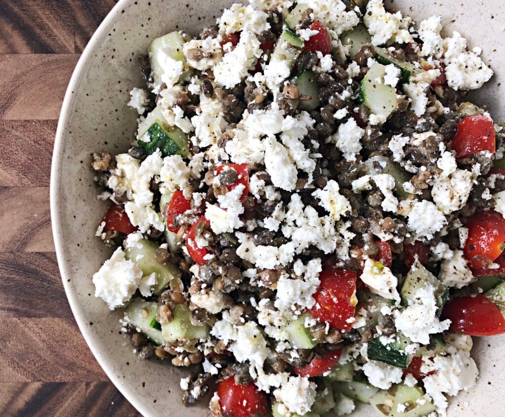 don't feel like cooking lentil salad