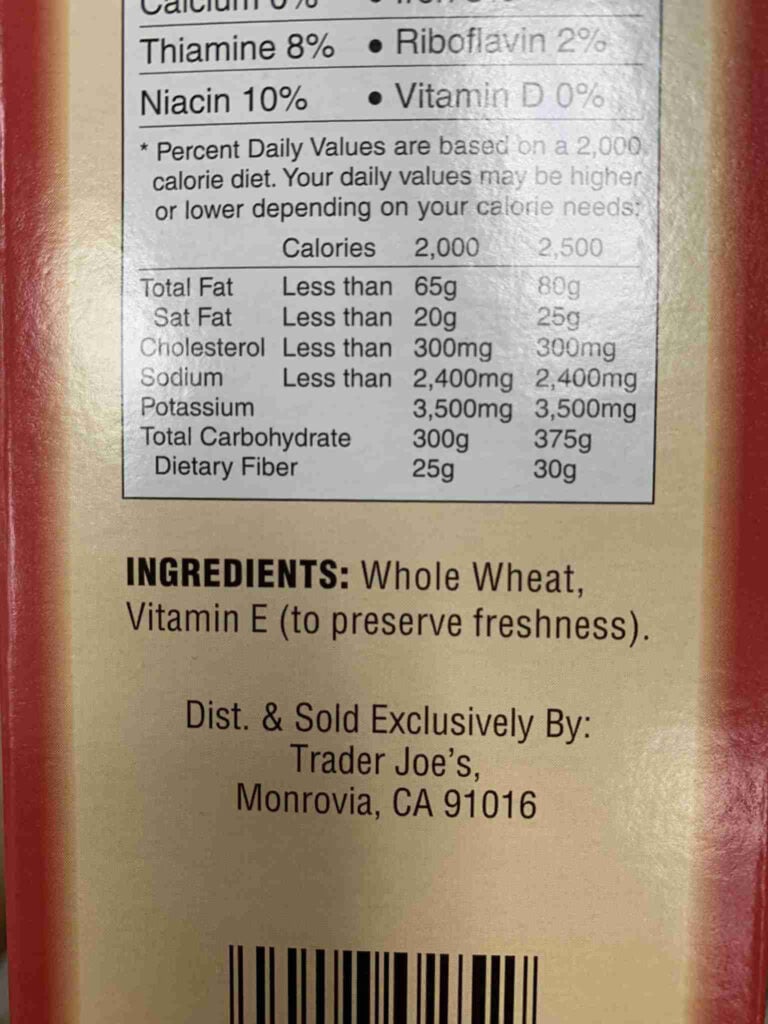 shredded wheat label