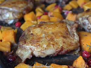 Chicken Thighs with cranberries