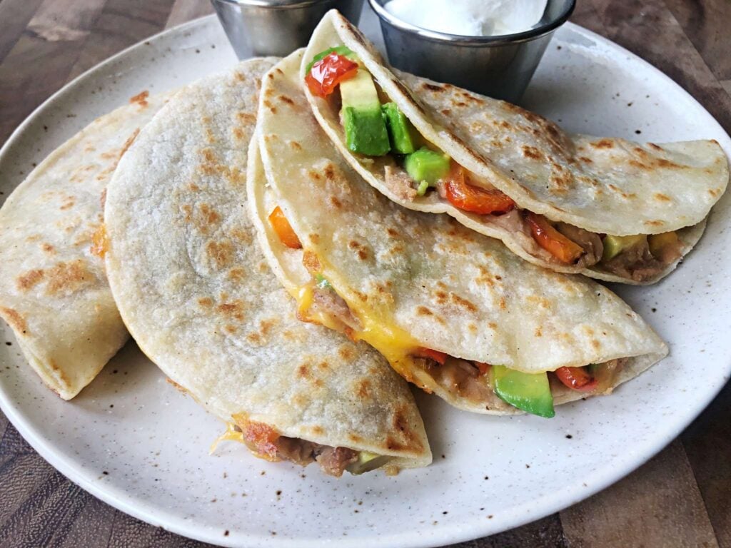 mini vegetarian quesadillas