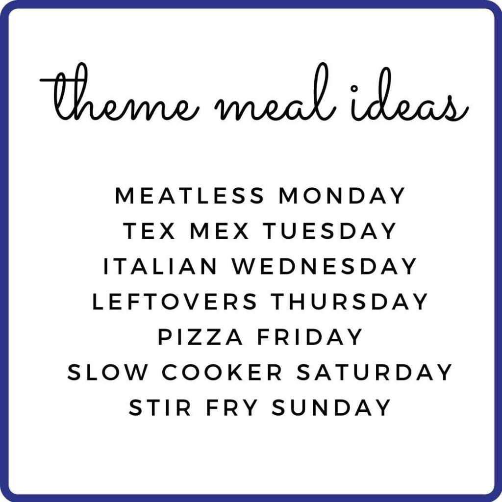 theme meal ideas