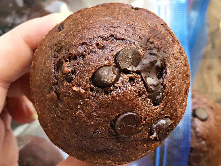 Dark Chocolate Muffins using Kodiak Pancake Mix