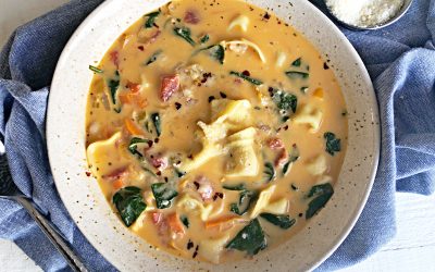 Creamy Vegetarian Tortellini Soup