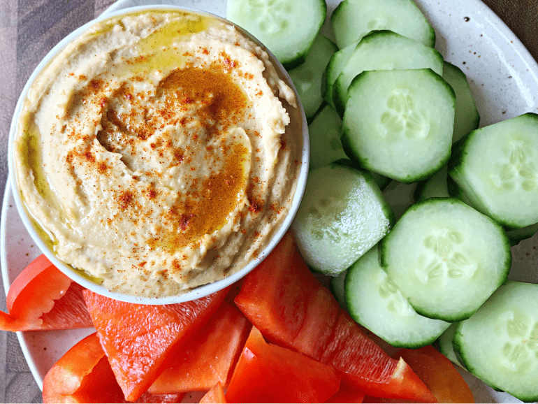 veggies with hummus low sodium snacks