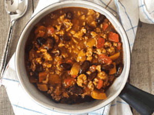 pumpkin turkey chili too much fiber