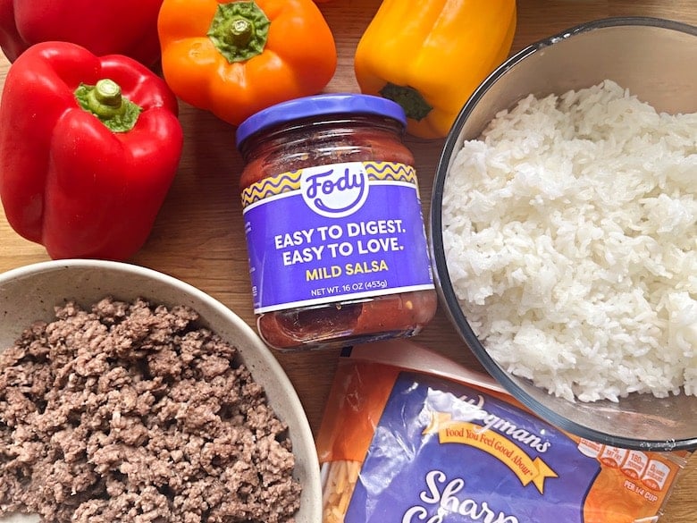 low fodmap ingredients for stuffed bell peppers