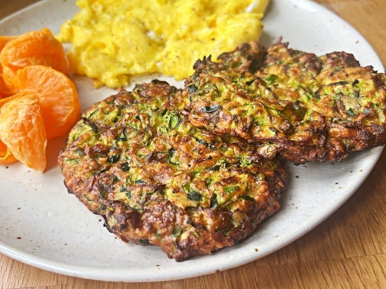 air fried zucchini hash brown