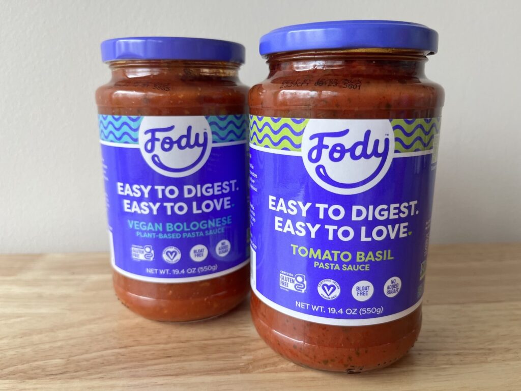 jars of fody pasta sauce