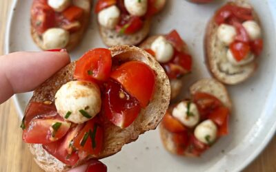 Tomato Mozzarella Gluten Free Bruschetta for a Tasty Appetizer